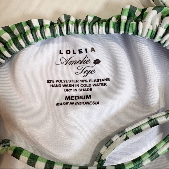Amelie Teje x Loleia Swim String Bikini Femme in Vert Small Top Medium Bottom - Picture 14 of 16